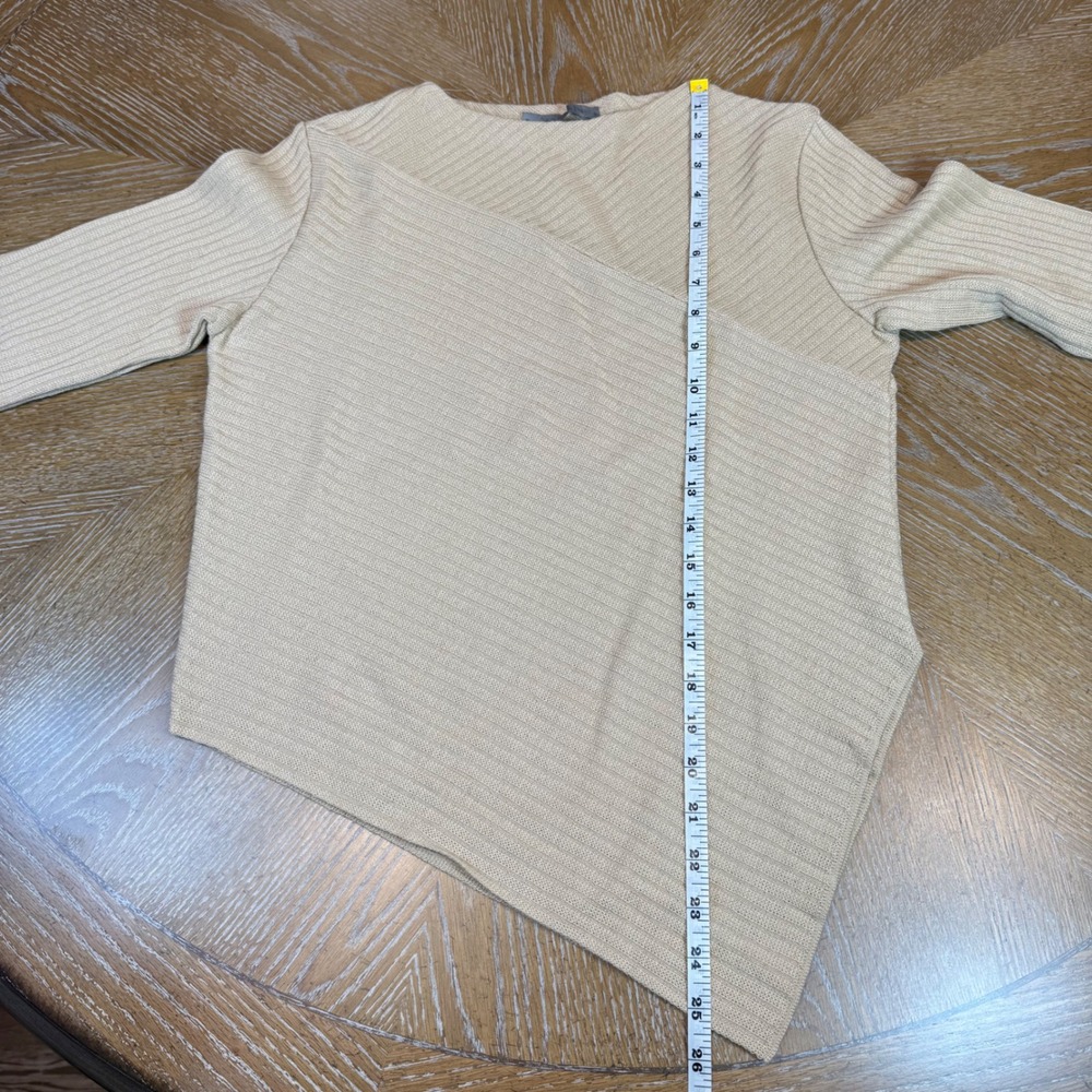 Annarita N Asymmetrical Sweater Merino Wool Cream‎ Size Small - Picture 7 of 7